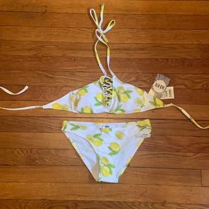 Lemon print bikini